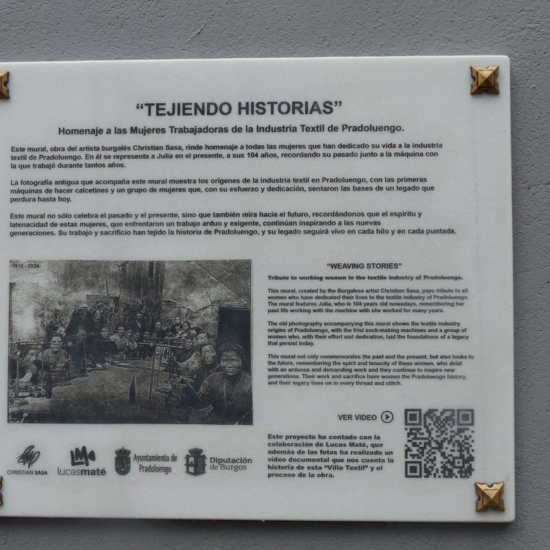 20251101 Pradoluengo 21 Placa conmemorativa en estatua